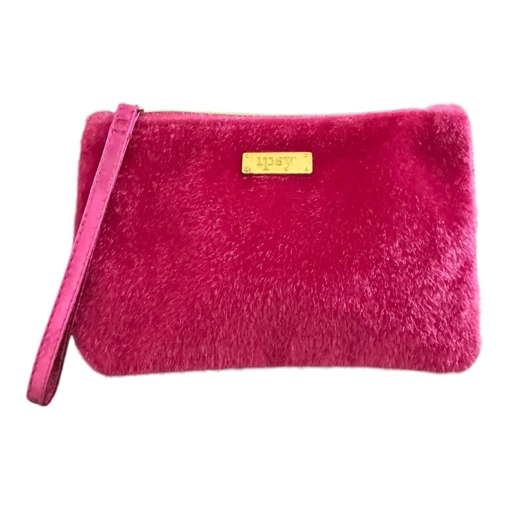 Ipsy Red & Violet Cosmetic Pouch